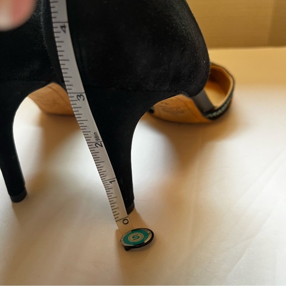 Sam Edelman Women's Black Embroidered Heels - Picture 7 of 7